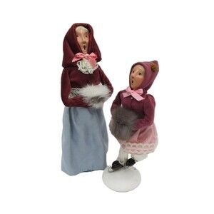 Byers Choice Carolers Woman Pink 85' Girl Skater Limited Edition 92' 45/100 VTG